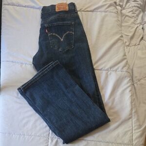 Levi's Women's Dark Blue Straight Leg Jeans